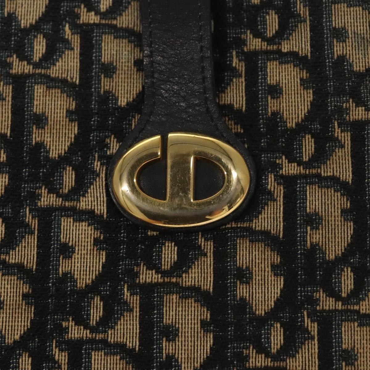 Christian Dior Vintage Trotter Shoulder Bag Canvas, NAVY, CANVAS, Shoulder bag