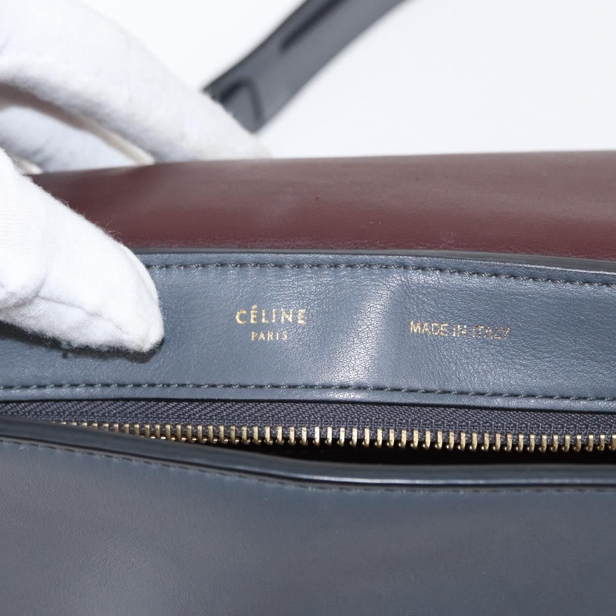 Celine Tricolor Trapeze Bag Leather, GRAY, LEATHER, Handbag