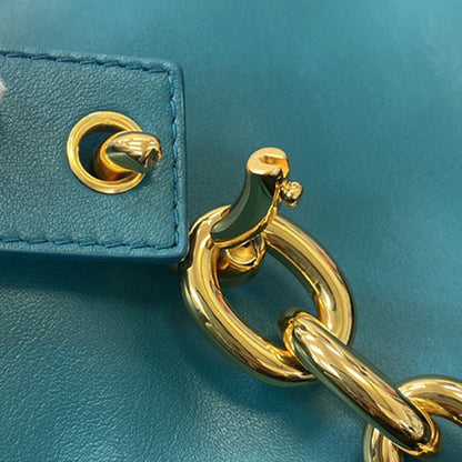 Bottega Veneta The Chain Pouch Leather, Green, Leather, Clutch
