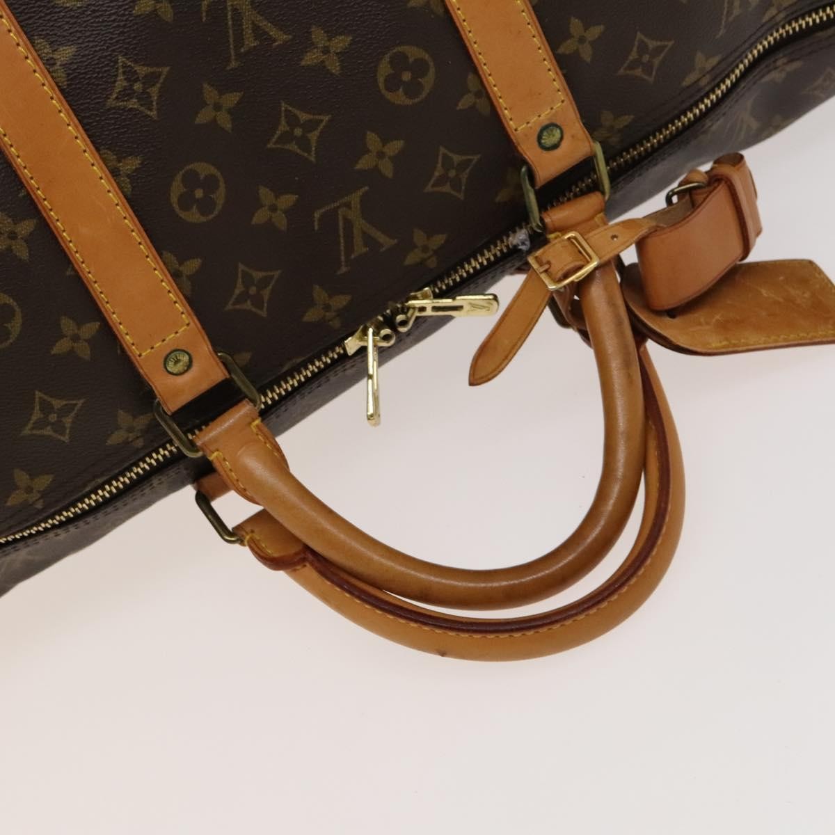Louis Vuitton Keepall Bag Monogram Canvas, BROWN, CANVAS, Travel bag