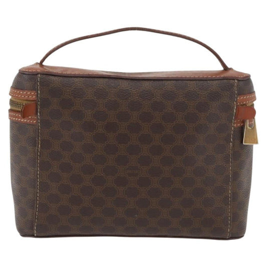 Celine Macadam Vanity Bag Canvas, Brown, Canvas, Clutch
