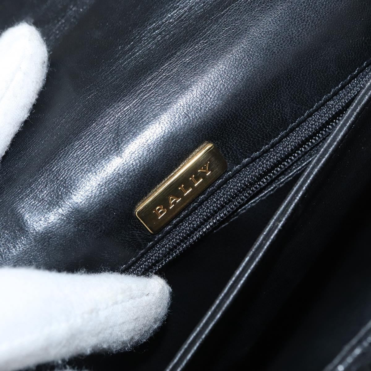 Bally Vintage Handbag Quilted Leather, BLACK, LEATHER, Handbag