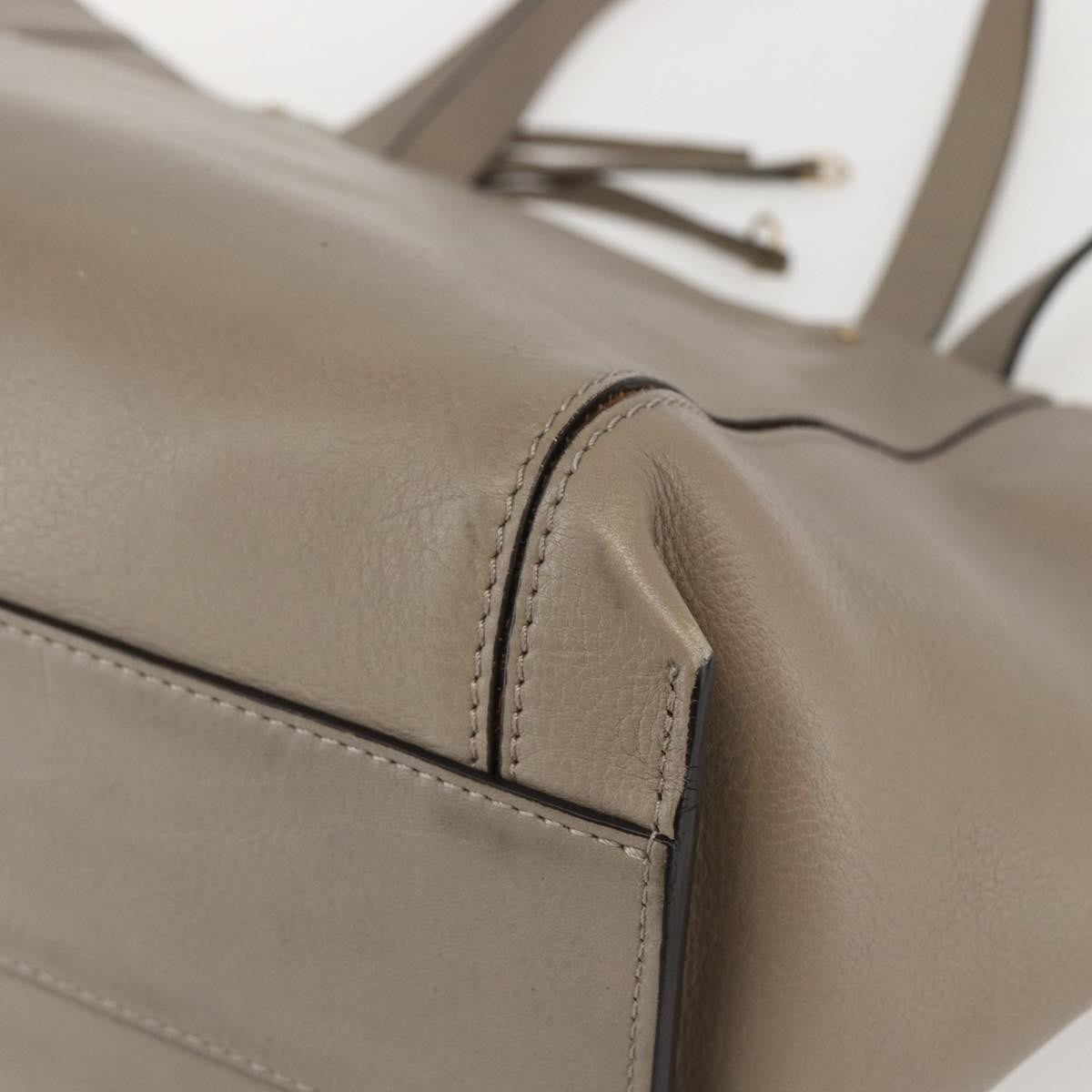 Chloe Milo Shopping Tote Leather, BEIGE, LEATHER, Tote bag