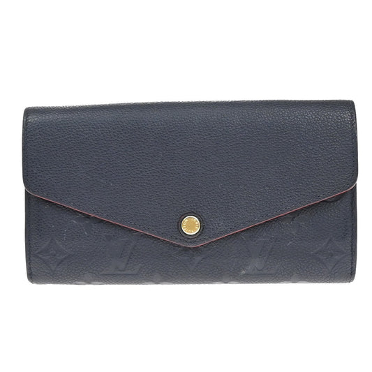 Louis Vuitton Sarah Wallet NM Monogram Empreinte Leather, NAVY, LEATHER, Wallets