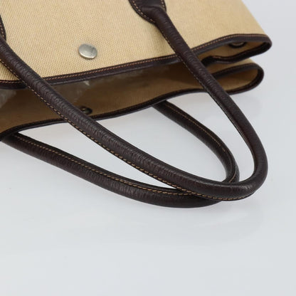 Hermes Garden Party Tote Canvas and Leather, BEIGE, CANVAS, Tote bag
