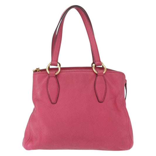 Miu Miu Phenix Convertible Tote Leather, PINK, LEATHER, Tote bag