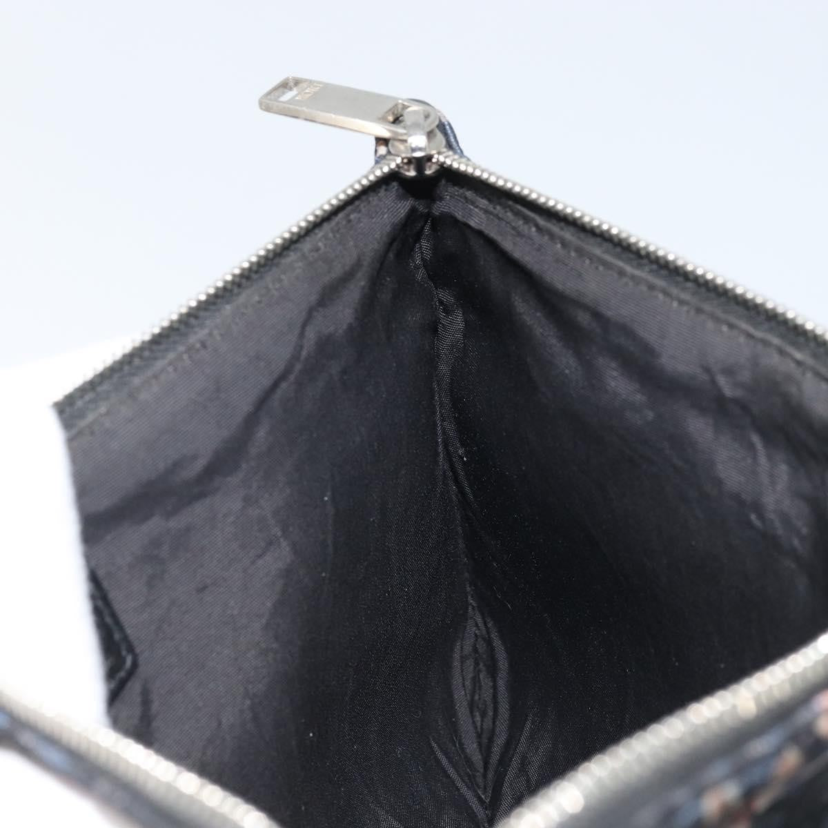 Christian Dior Diorama Clutch Satin, Navy, Canvas, Clutch