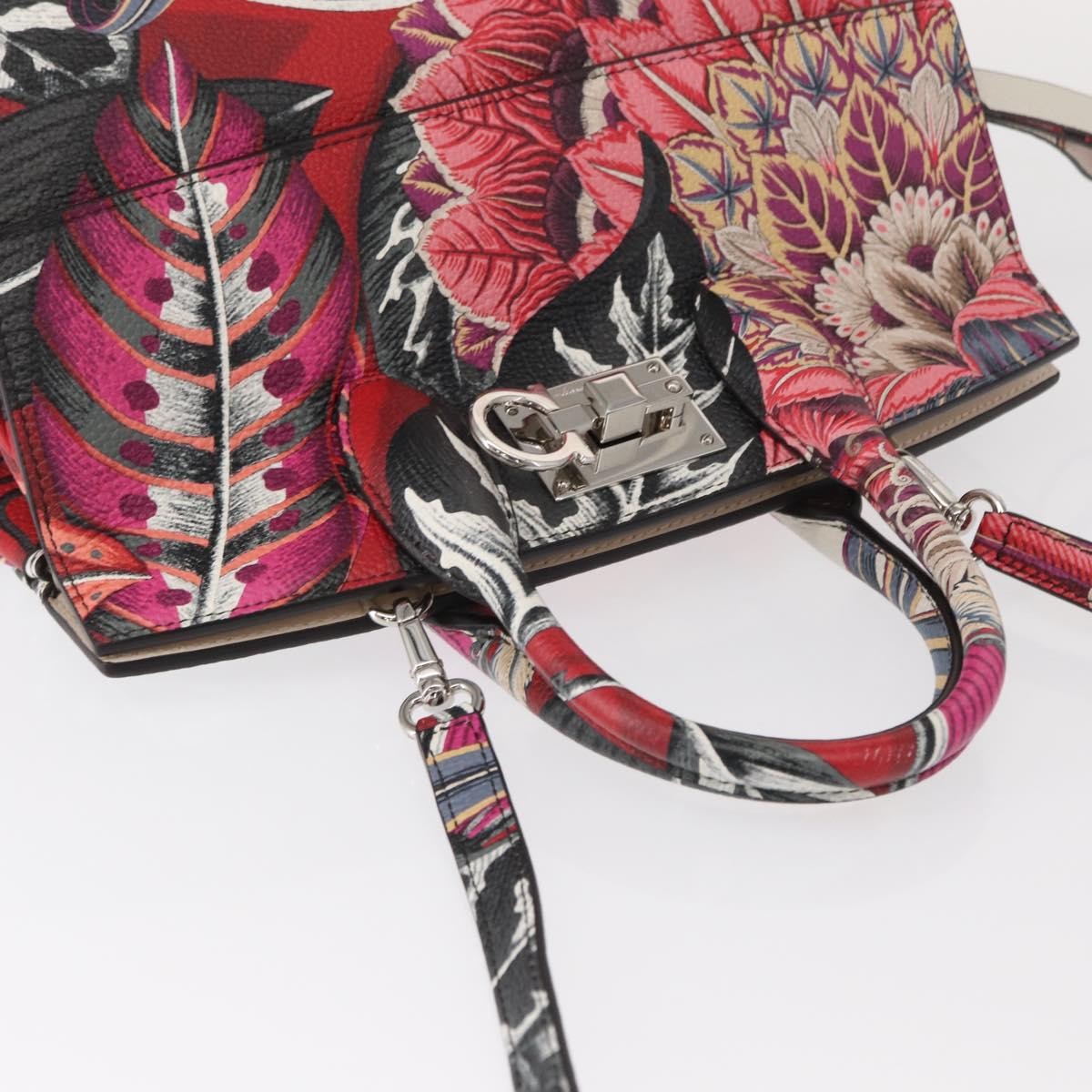 Salvatore Ferragamo Studio Satchel Printed Leather, MULTICOLOUR, LEATHER, Handbag