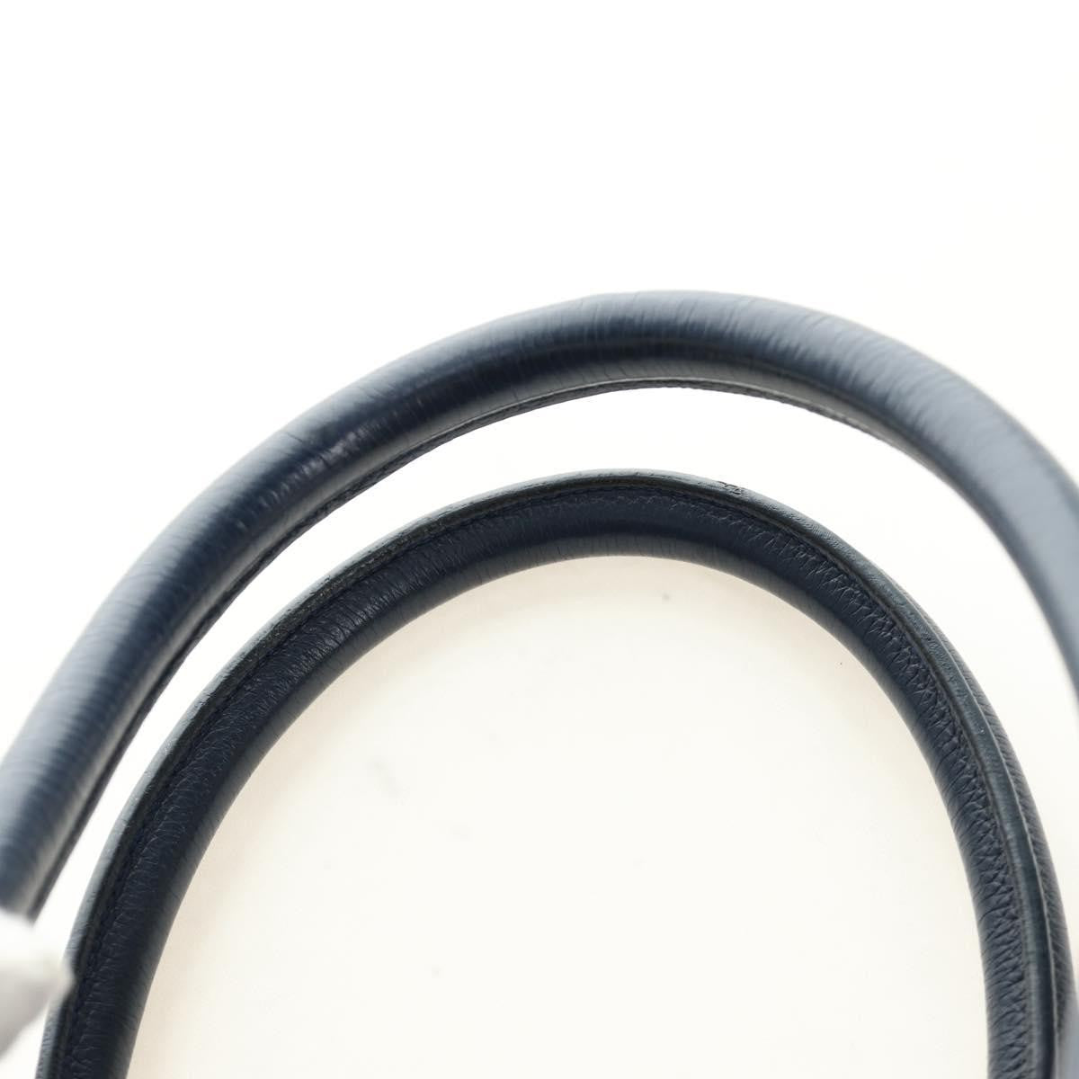 Celine Luggage Bag Smooth Leather, Navy, Leather, Tote Bag