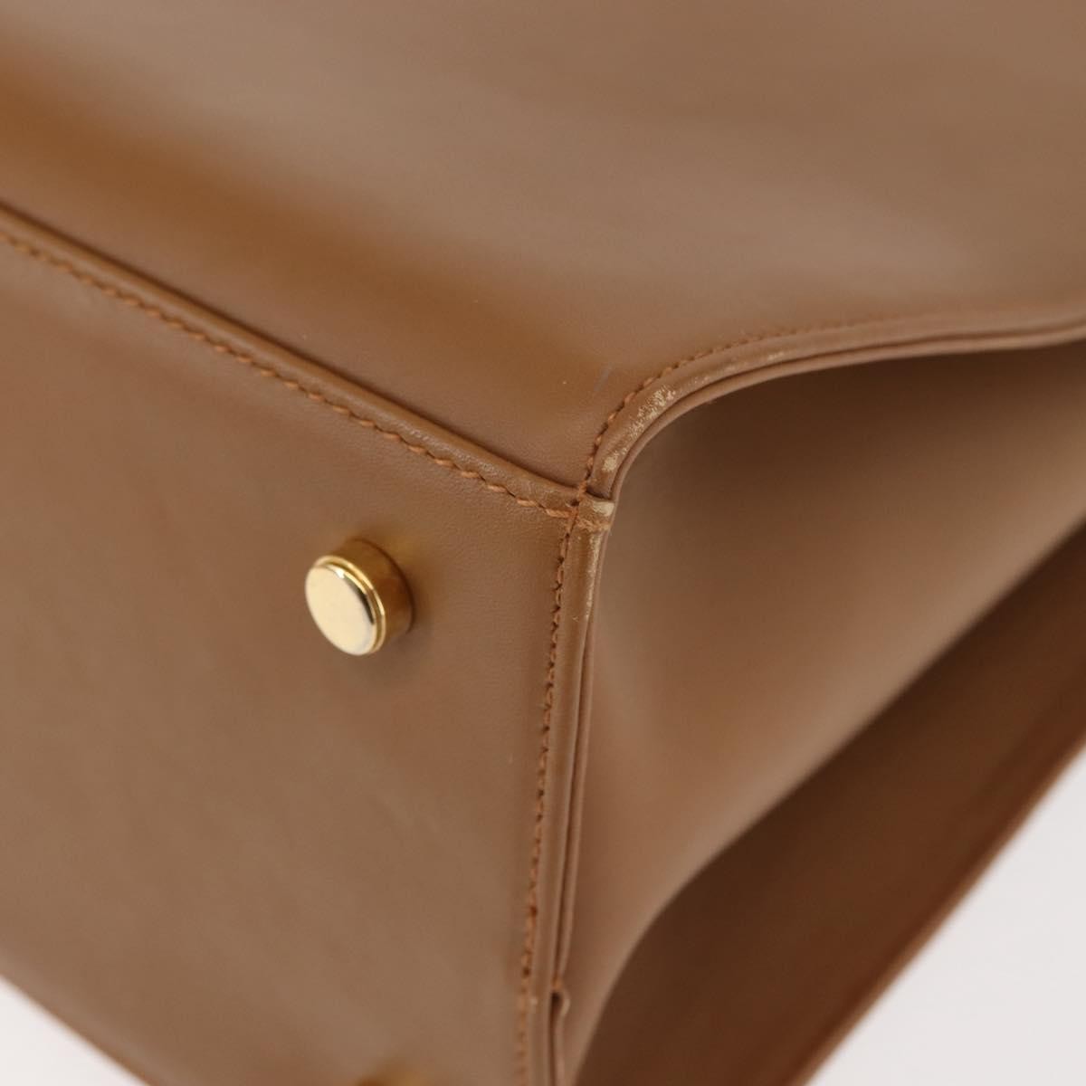 Salvatore Ferragamo Gancini Shoulder Bag Leather, BEIGE, LEATHER, Shoulder bag