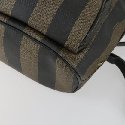 Fendi Pequin Front Pocket Backpack Coated Canvas, BROWN, PVC, Backpack