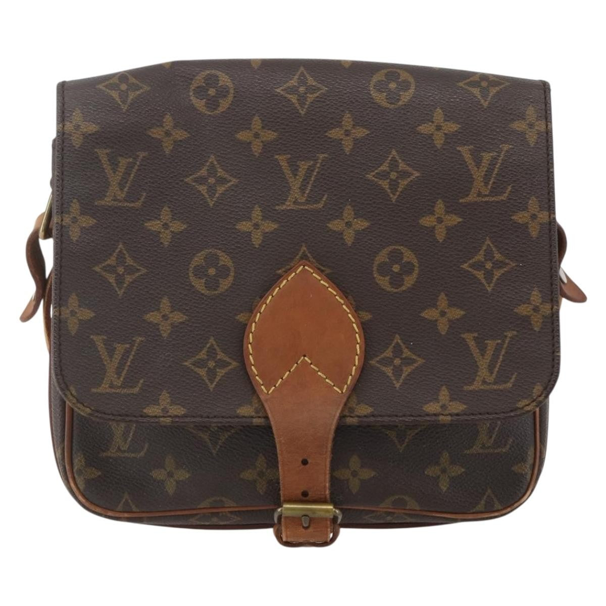 Louis Vuitton Cartouchiere Handbag Monogram Canvas, BROWN, CANVAS, Shoulder bag