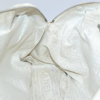 Chanel Zip Shoulder Bag Canvas, BEIGE, CANVAS, Shoulder bag