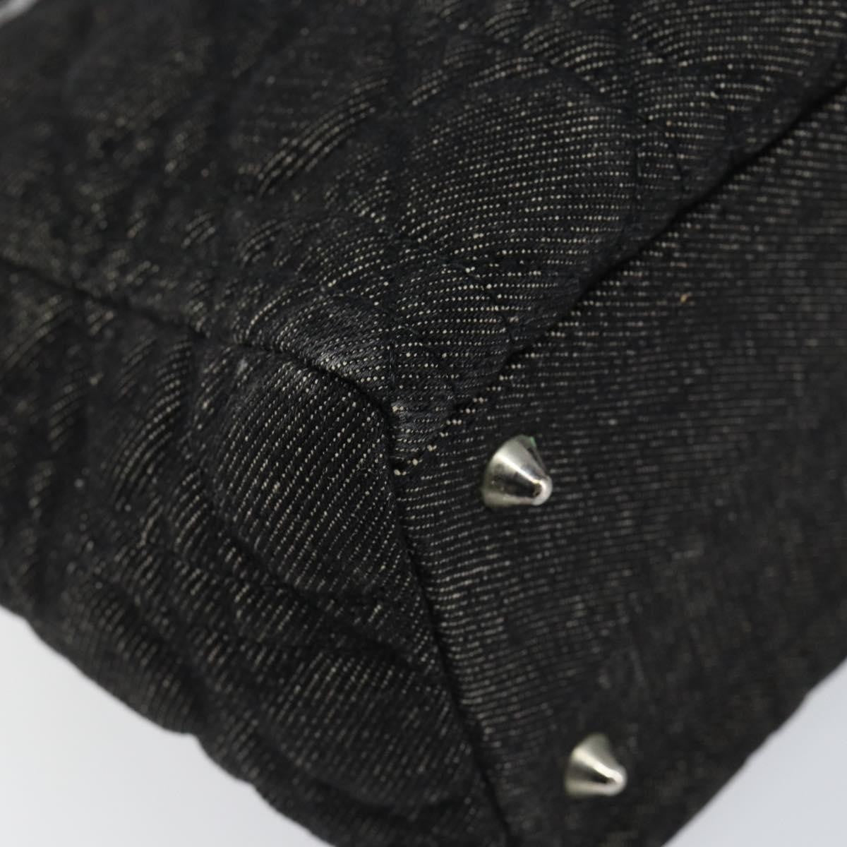 Christian Dior Vintage Lady Dior Bag Cannage Quilt Denim, BLACK, DENIM_JEANS, Handbag