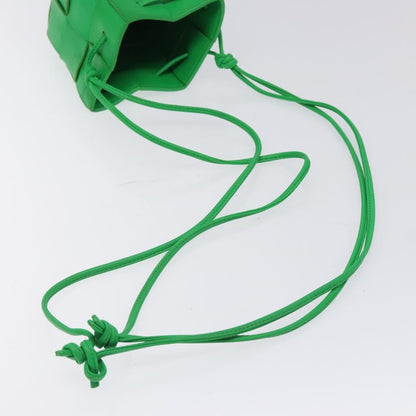 Bottega Veneta Cassette Leather, GREEN, LEATHER, Shoulder bag