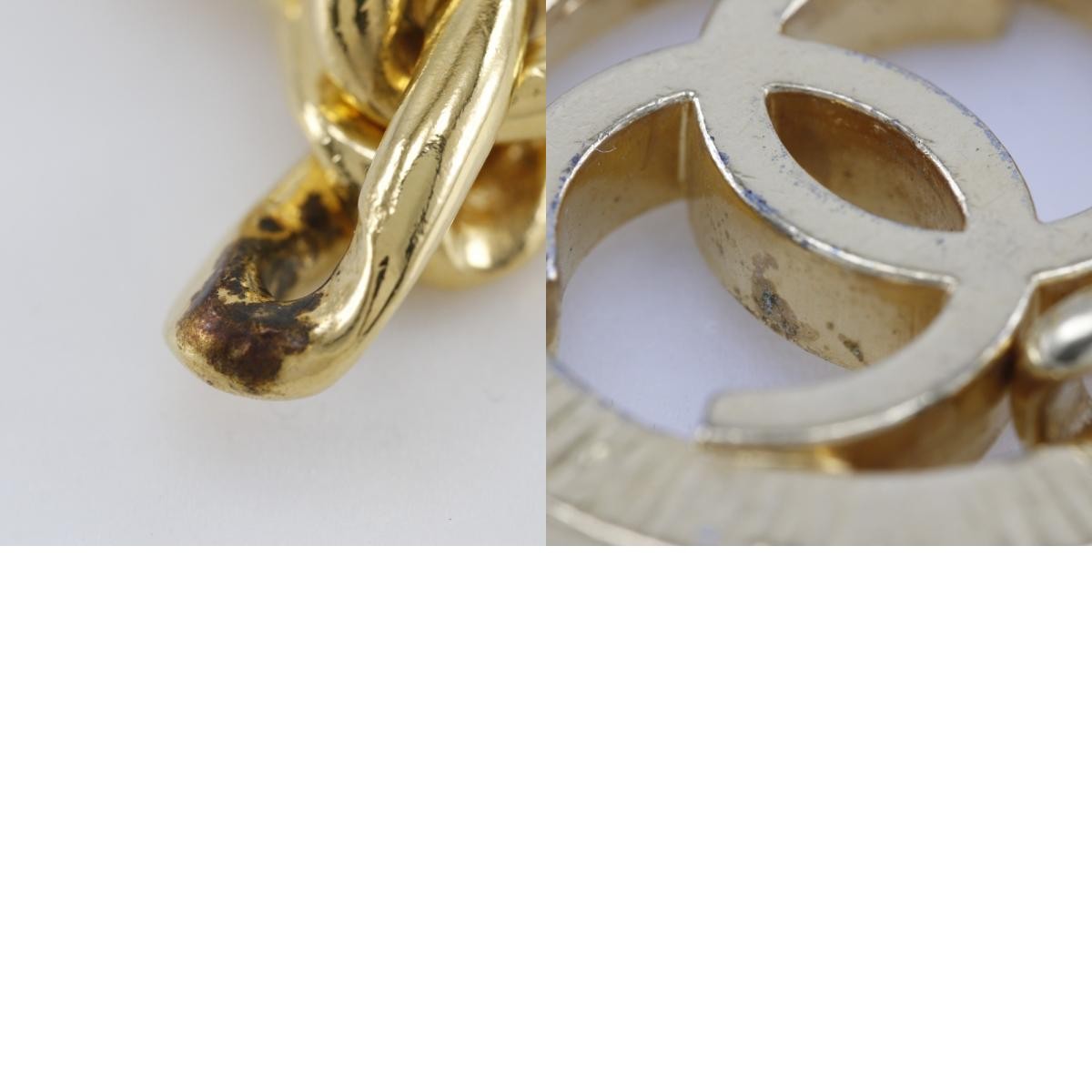 Chanel Vintage CC Chain Belt Metal and Leather, GOLD, GOLD_PLATED, Belts