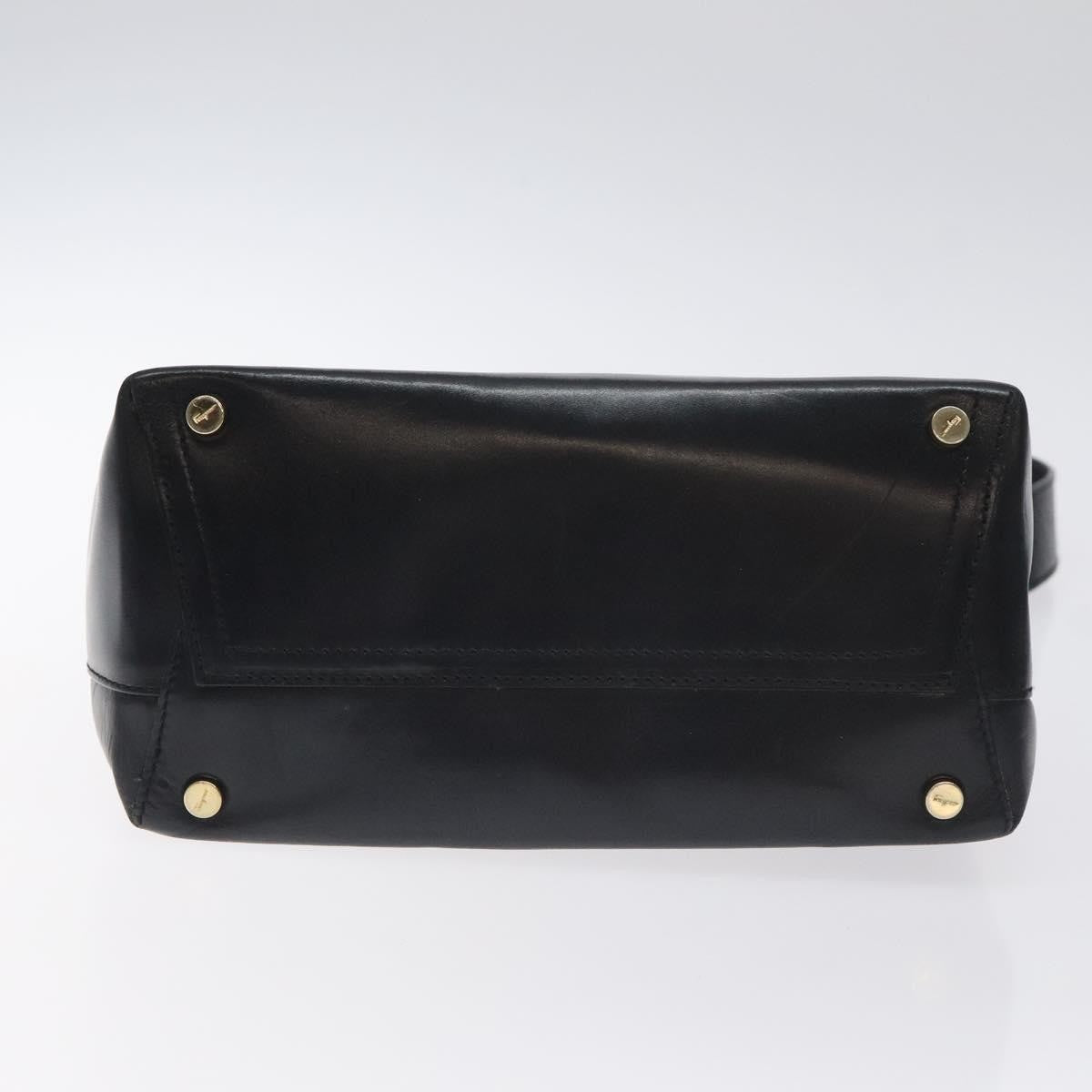 Salvatore Ferragamo Vala Shoulder Bag Leather, BLACK, LEATHER, Shoulder bag