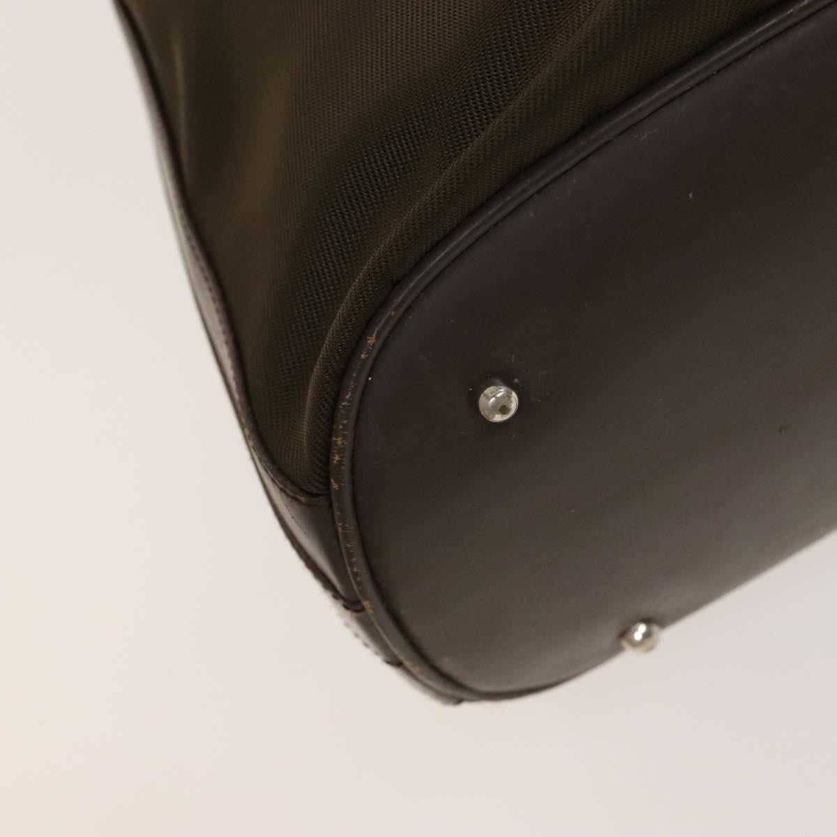 Gucci Vintage Bamboo Bucket Bag Nylon and Leather, BROWN, NYLON, Handbag