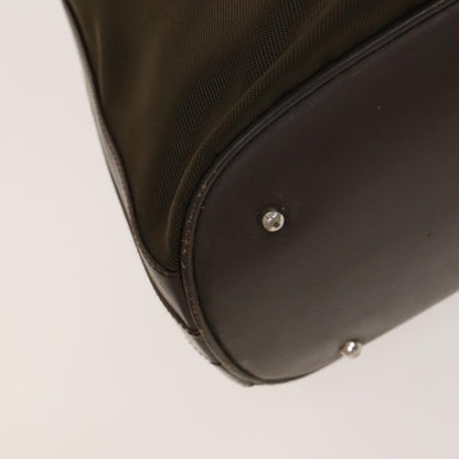 Gucci Vintage Bamboo Bucket Bag Nylon and Leather, BROWN, NYLON, Handbag