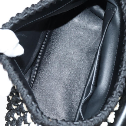 Salvatore Ferragamo Margot Satchel Braided Fabric, WHITE, POLYESTER, Handbag