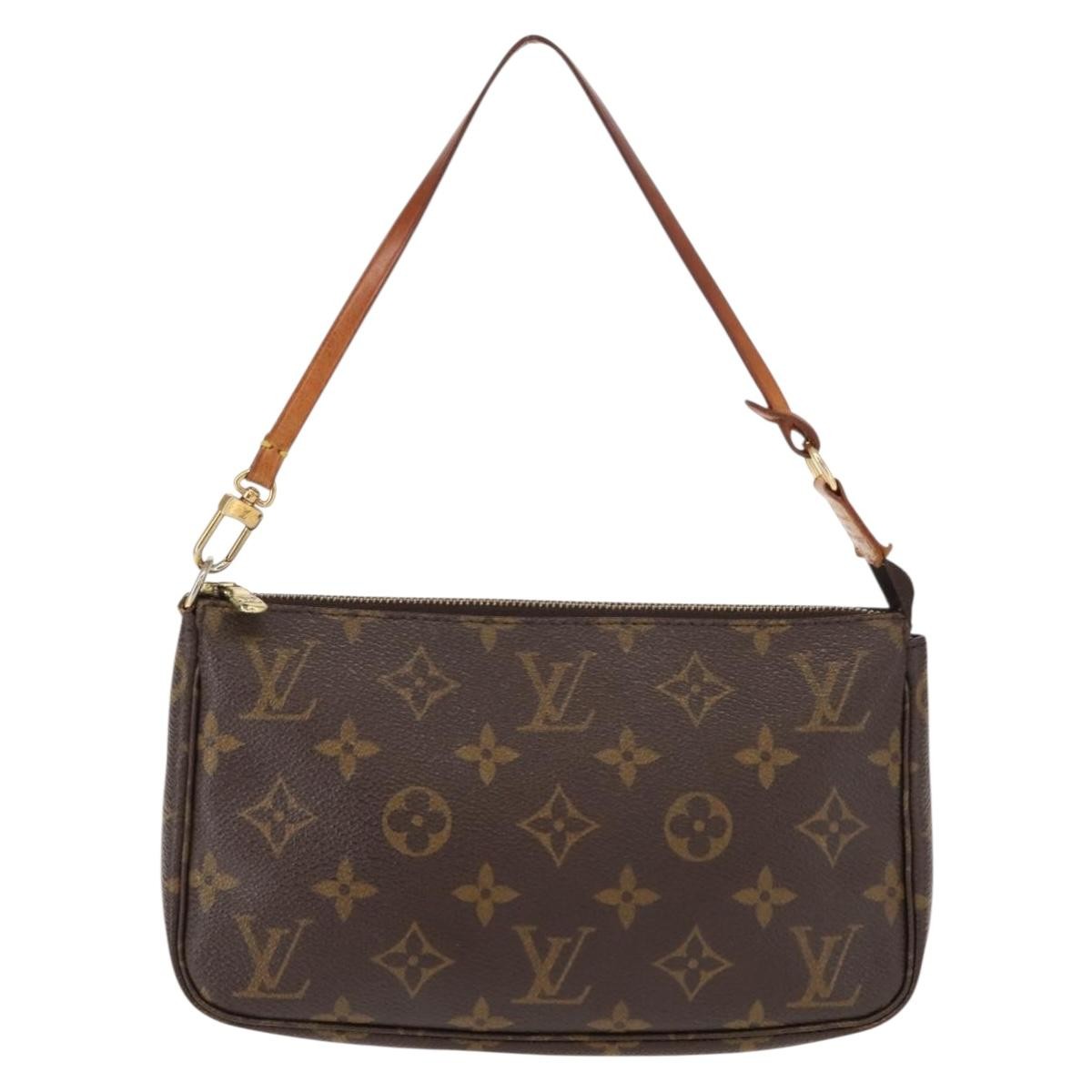 Louis Vuitton Pochette Accessoires NM Monogram Canvas, BROWN, CANVAS, Clutche & pouche