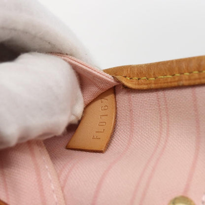 Louis Vuitton Neverfull Tote Damier azur, WHITE, CANVAS, Tote bag