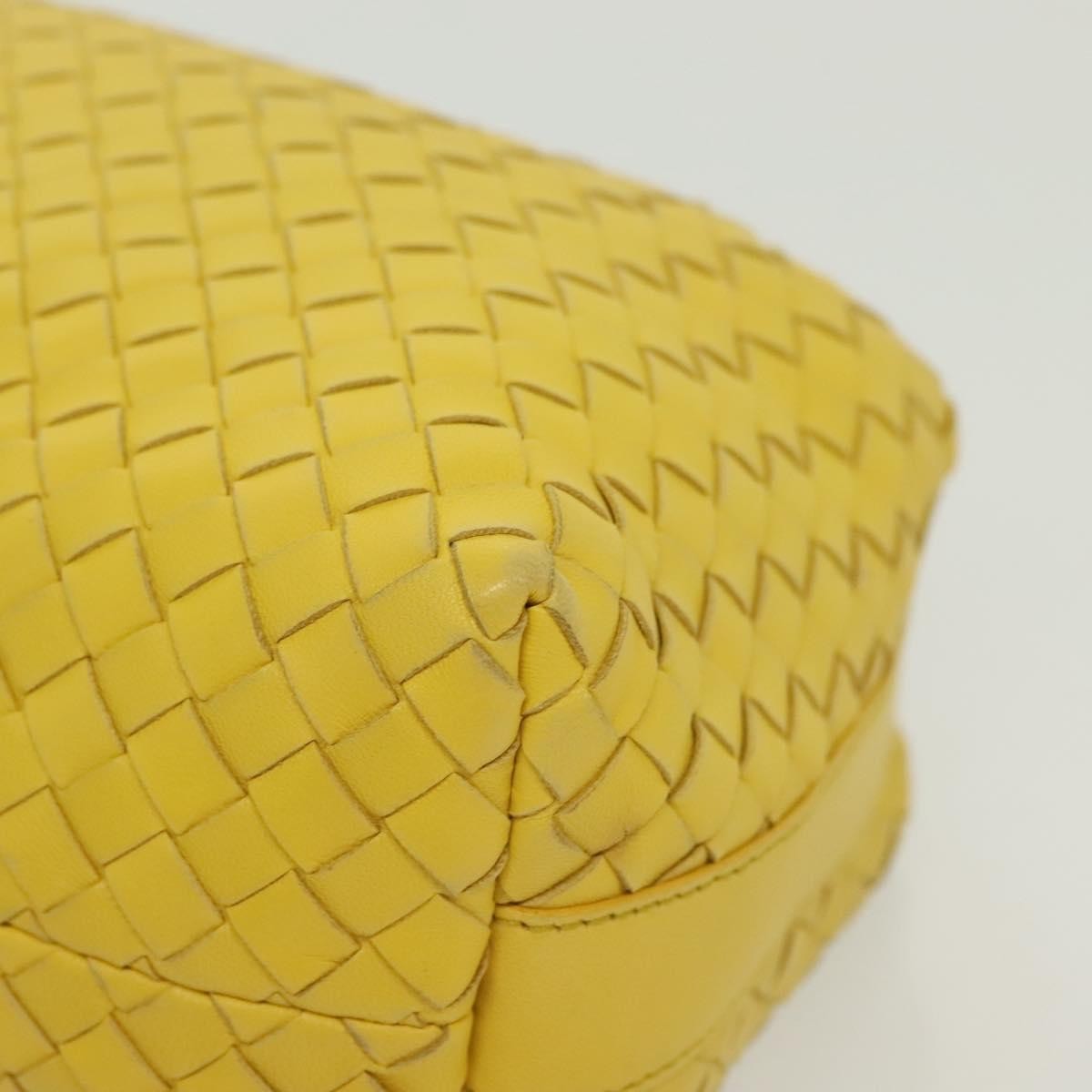 Bottega Veneta Wallace Shoulder Bag Intrecciato Nappa, YELLOW, LEATHER, Clutche & pouche