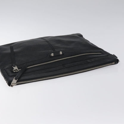 Balenciaga Classic City Clip Pouch Leather, BLACK, LEATHER, Clutche & pouche