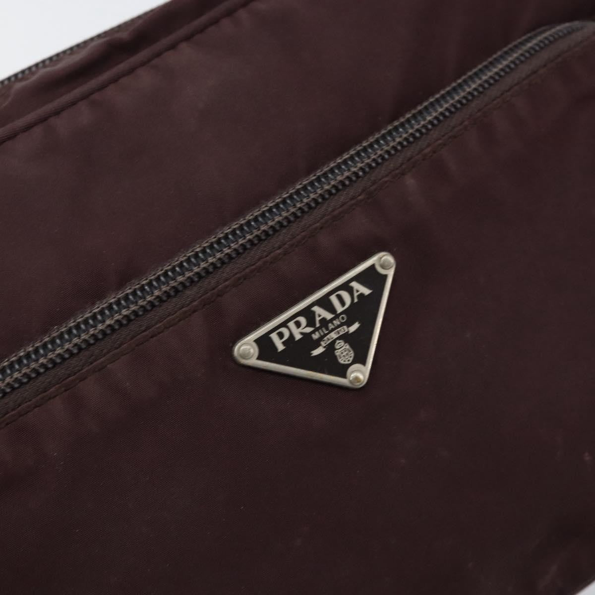Prada Front Pocket Crossbody Bag Tessuto, BURGUNDY, NYLON, Shoulder bag
