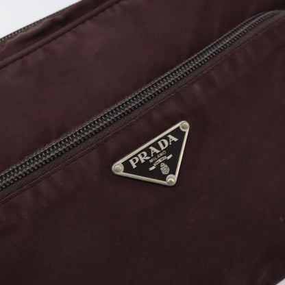Prada Front Pocket Crossbody Bag Tessuto, BURGUNDY, NYLON, Shoulder bag