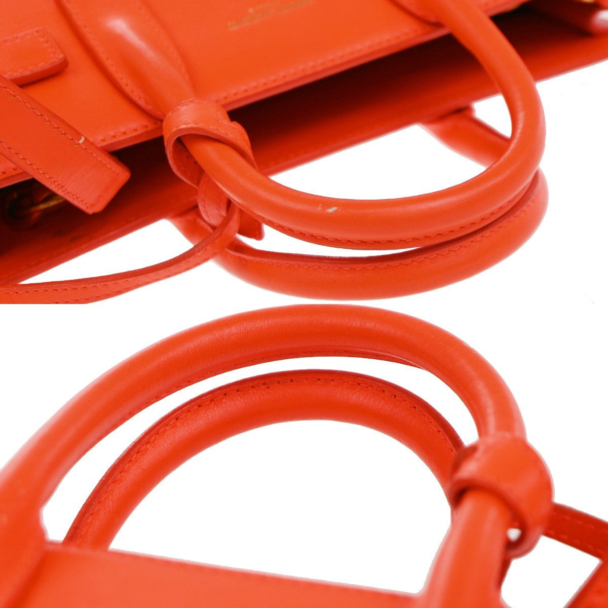 Saint Laurent Sac de Jour NM Bag Leather, RED, LEATHER, Handbag