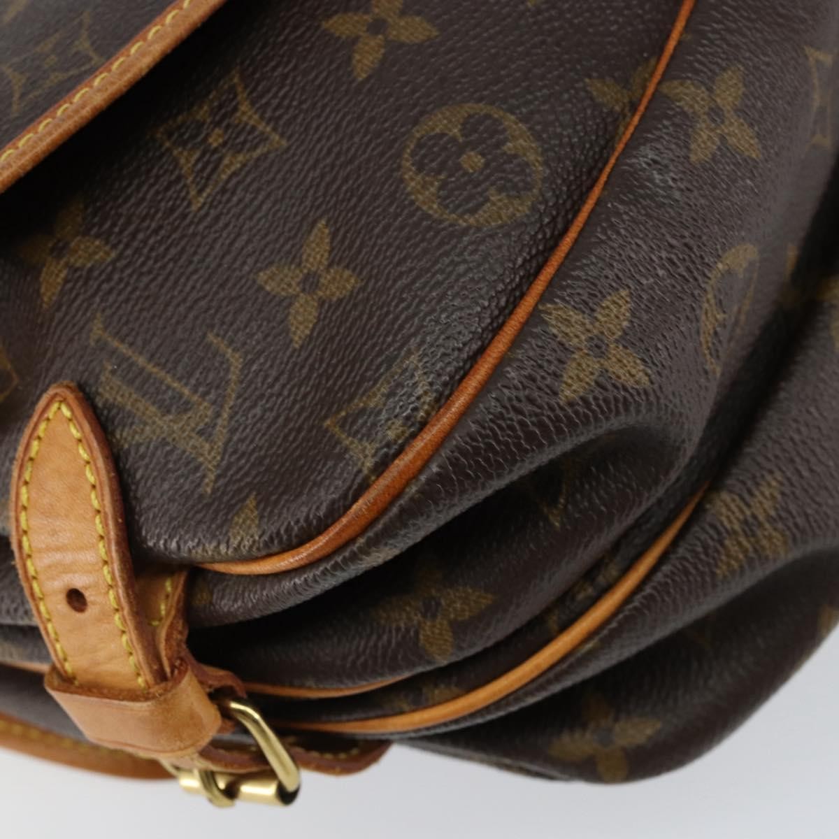 Louis Vuitton Saumur Handbag Monogram Canvas, BROWN, CANVAS, Shoulder bag