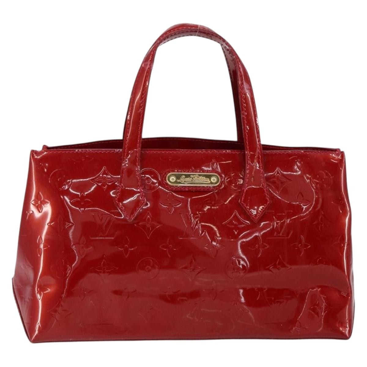 Louis Vuitton Wilshire Handbag Monogram Vernis, RED, PATENT_LEATHER, Handbag