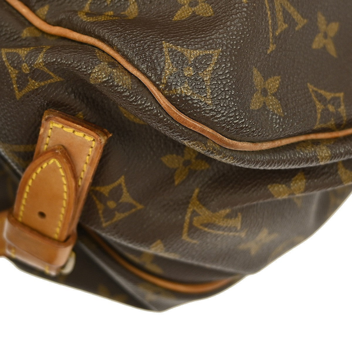 Louis Vuitton Saumur Handbag Monogram Canvas, BROWN, CANVAS, Shoulder bag