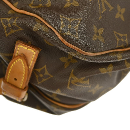 Louis Vuitton Saumur Handbag Monogram Canvas, BROWN, CANVAS, Shoulder bag