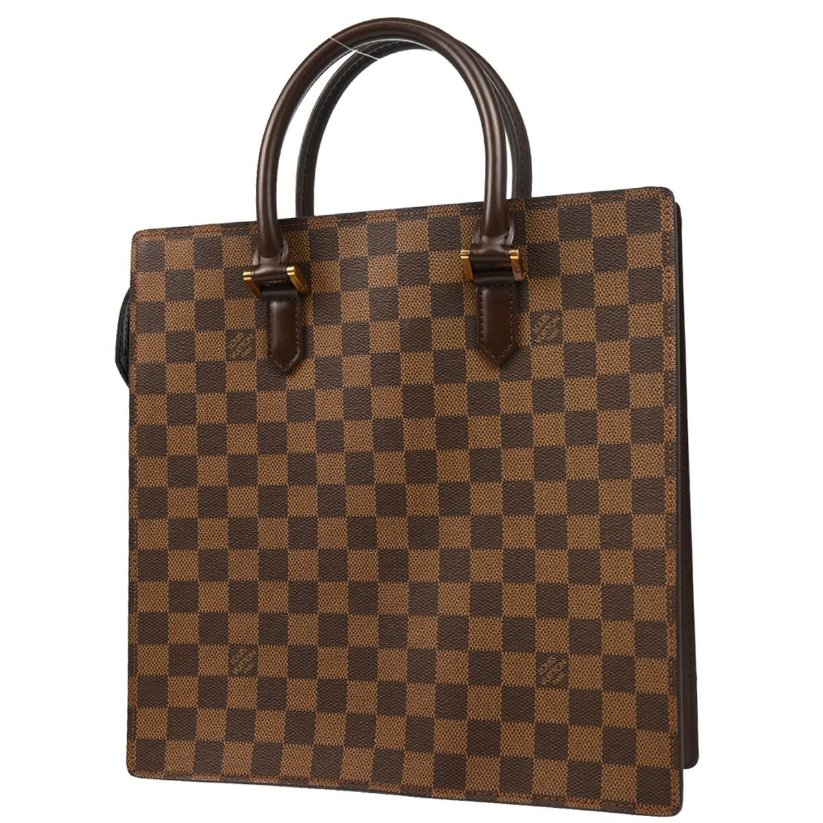 Louis Vuitton Venice Sac Plat Bag Damier, BROWN, CANVAS, Tote bag