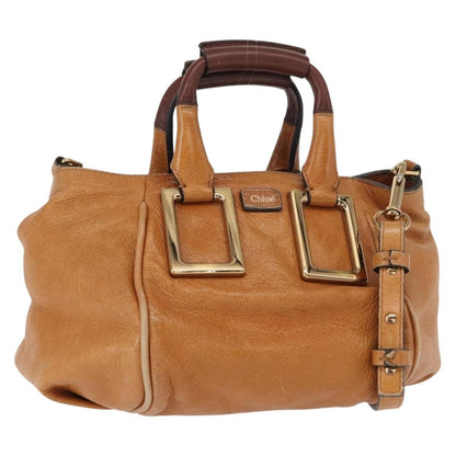 Chloe Ethel Handbag Leather, BROWN, LEATHER, Handbag