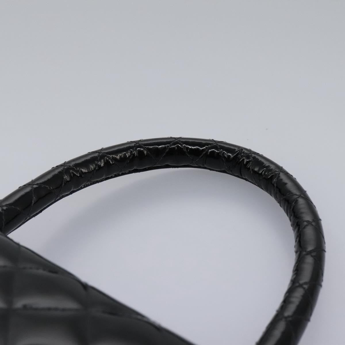 Chanel CC Turnlock Top Handle Flap Bag Patent leather, BLACK, PATENT_LEATHER, Handbag