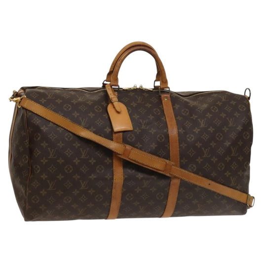 Louis Vuitton Keepall Bandouliere Bag Monogram Canvas, BROWN, CANVAS, Travel bag