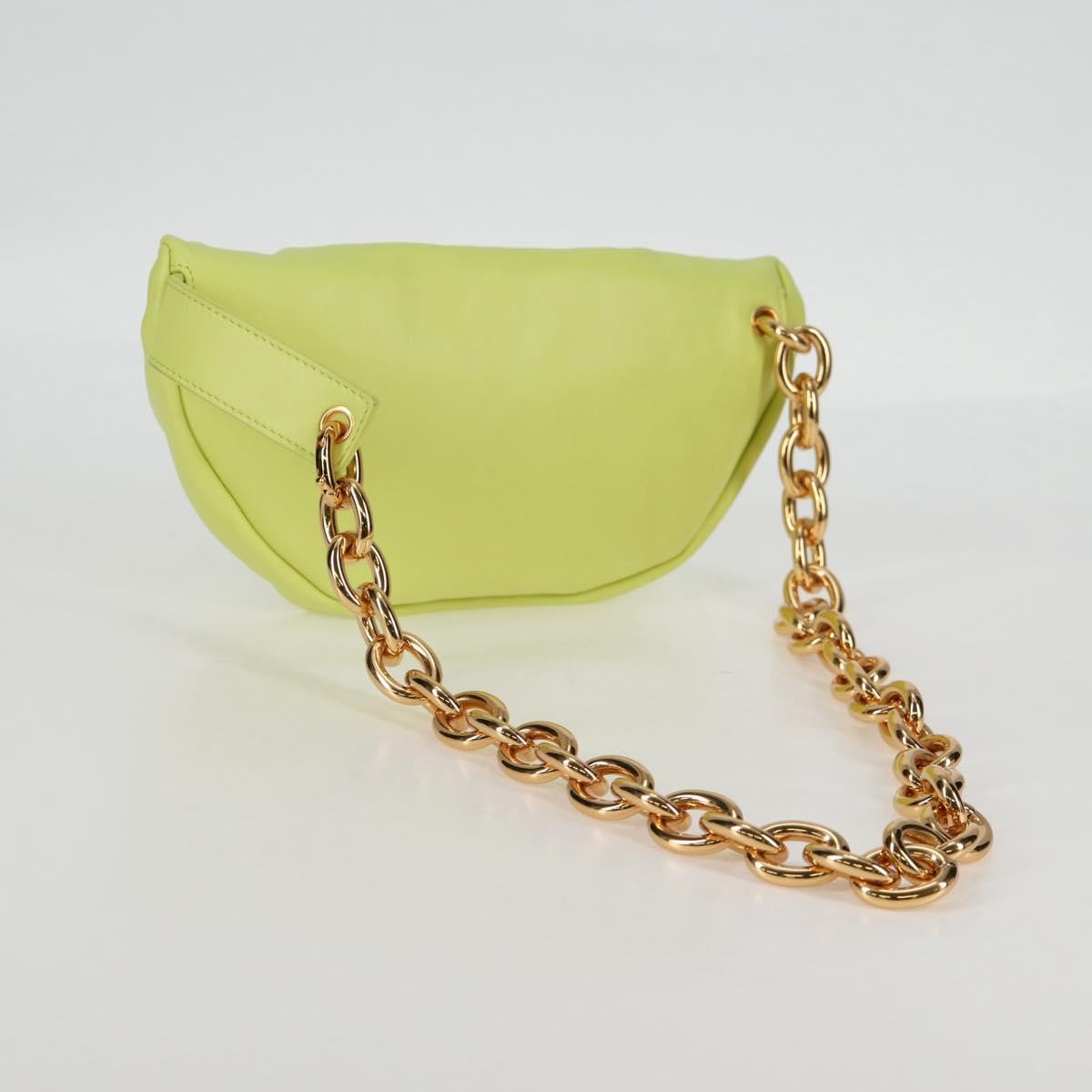 Bottega Veneta The Chain Pouch Leather, GREEN, LEATHER, Clutche & pouche
