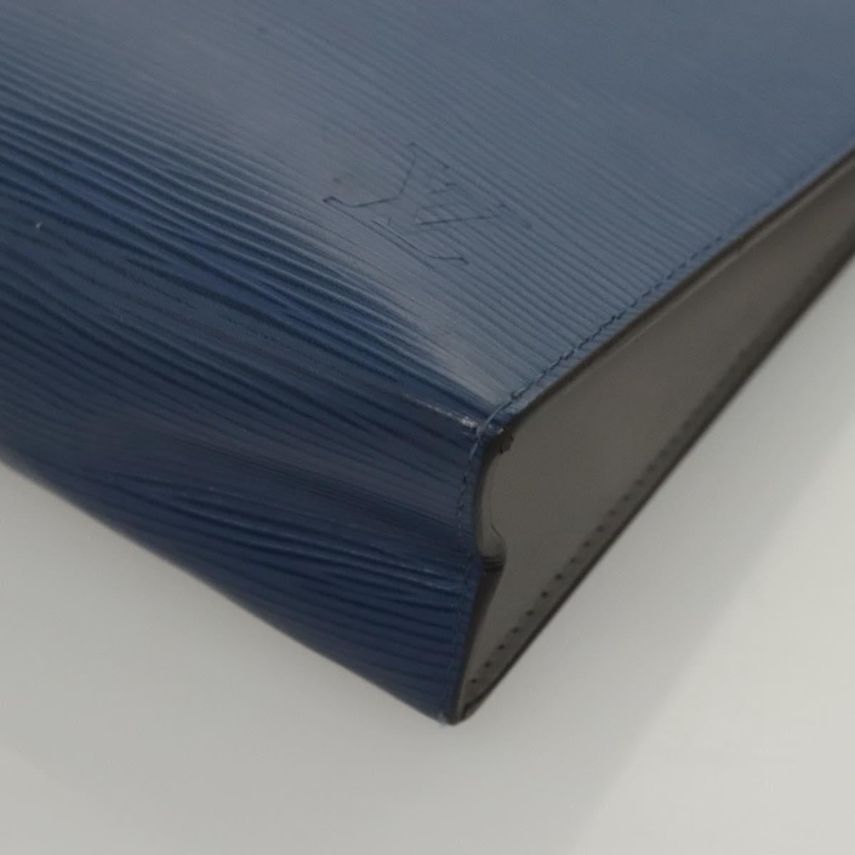 Louis Vuitton Pochette Voyage Epi Leather with Damier Graphite, BLUE, LEATHER, Clutche & pouche