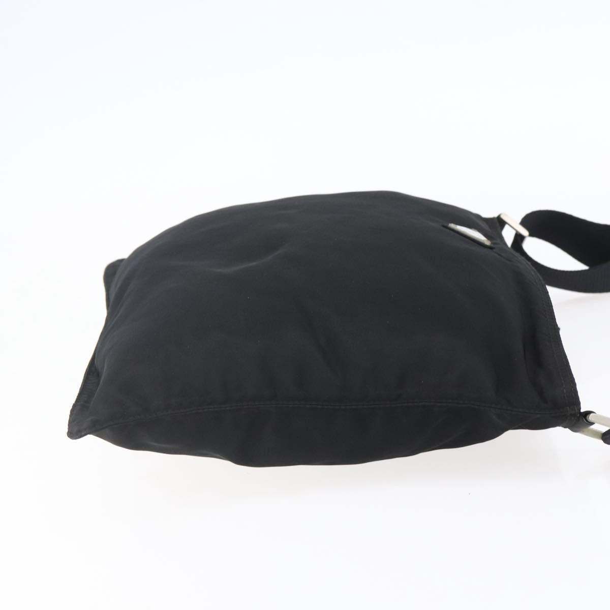 Prada Flat Messenger Bag Tessuto, BLACK, NYLON, Shoulder bag