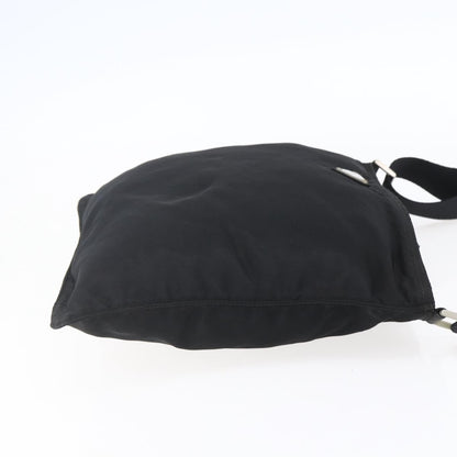 Prada Flat Messenger Bag Tessuto, BLACK, NYLON, Shoulder bag