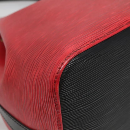 Louis Vuitton Petit Noe Handbag Two Tone Epi Leather, RED, LEATHER, Handbag