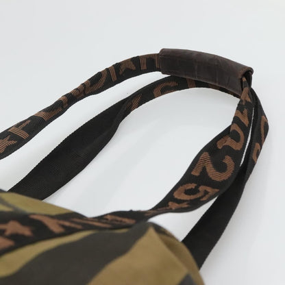 Fendi Vintage Logo Pequin Weekender Bag Canvas, BROWN, NYLON, Tote bag