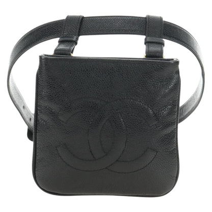 Chanel Vintage Timeless Belt Bag Caviar, Black, Leather, Clutch