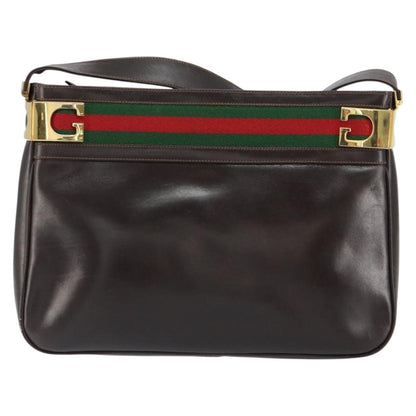 Gucci Sherry line shoulder bag Leather, BROWN, LEATHER, Shoulder bag