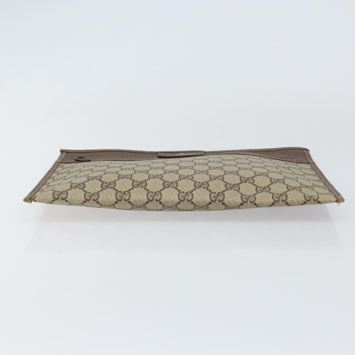 Gucci GG Supreme Clutch bag PVC, BEIGE, PVC, Clutche & pouche
