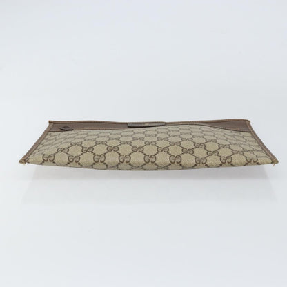 Gucci GG Supreme Clutch bag PVC, BEIGE, PVC, Clutche & pouche