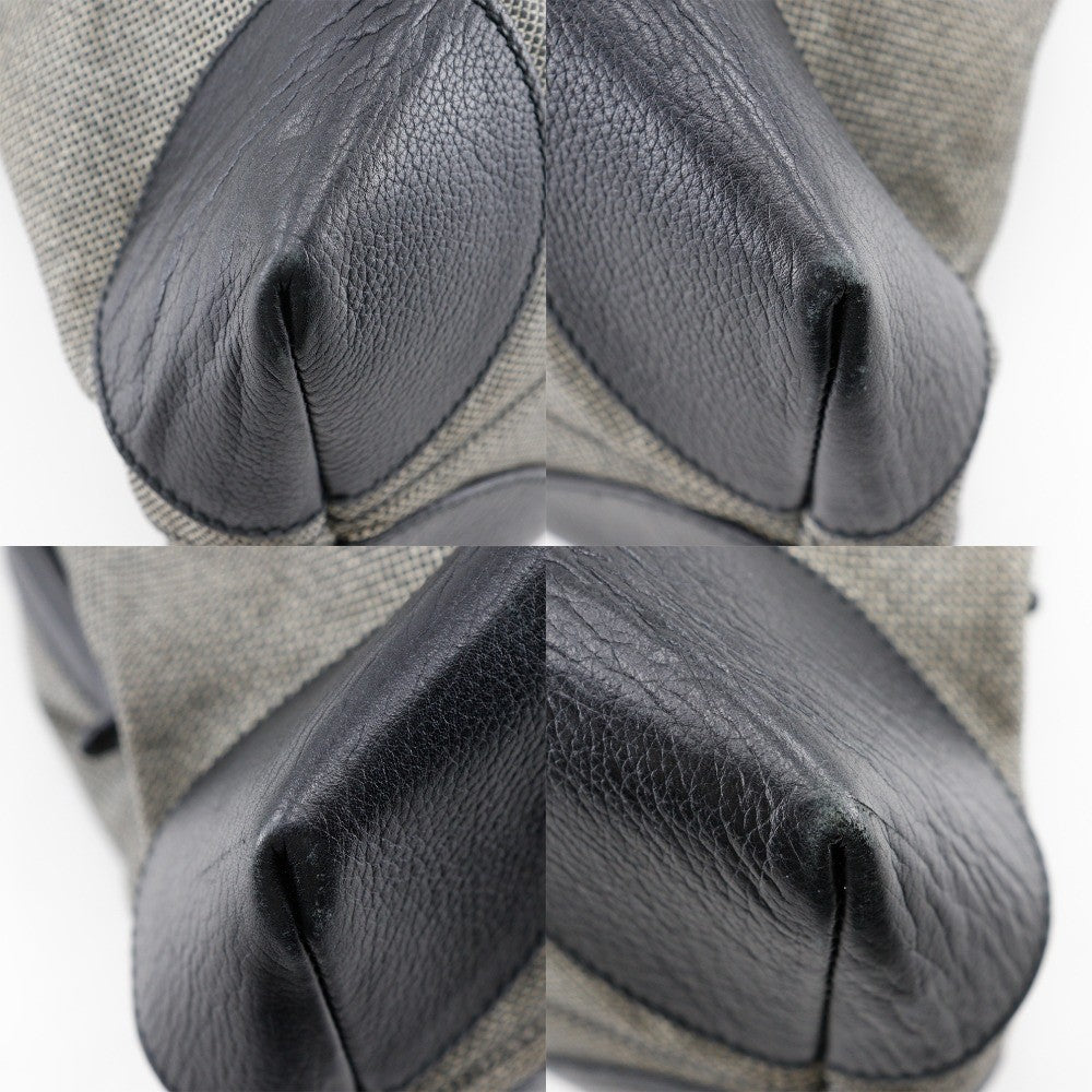 Bottega Veneta Vintage handbag Leather, GRAY, CANVAS, Handbag